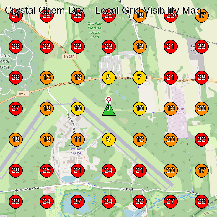 Crystal Chem-Dry GeoGrid visibility map for Carpet Cleaning Service in None